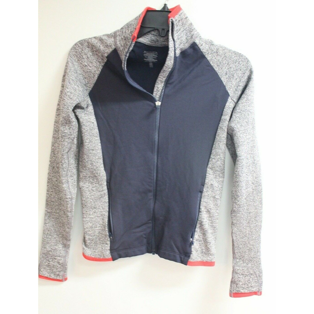Athleta Navy and Gray Full Zip Sweatshirt Size XS